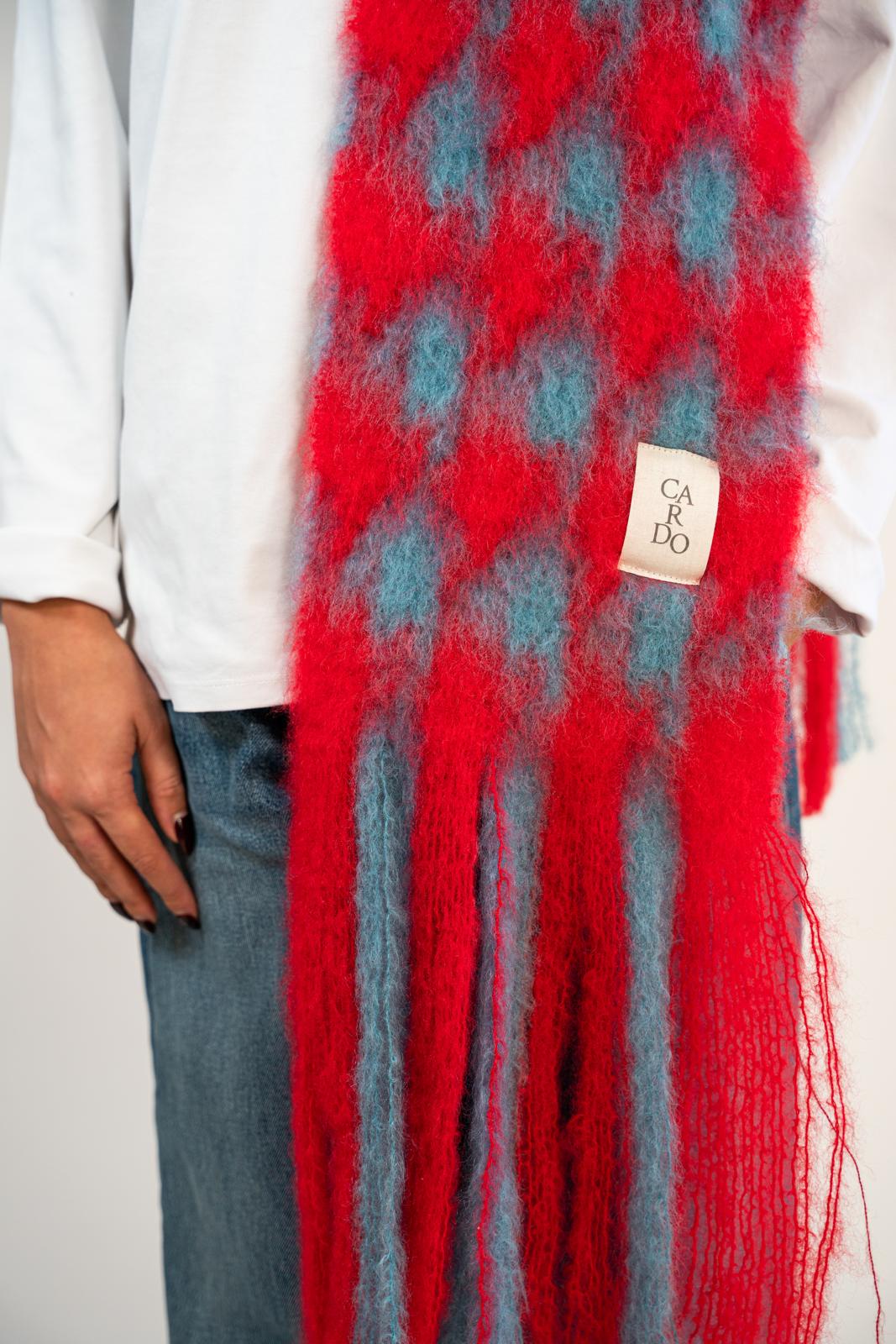 Red Chess Maxi Scarf
