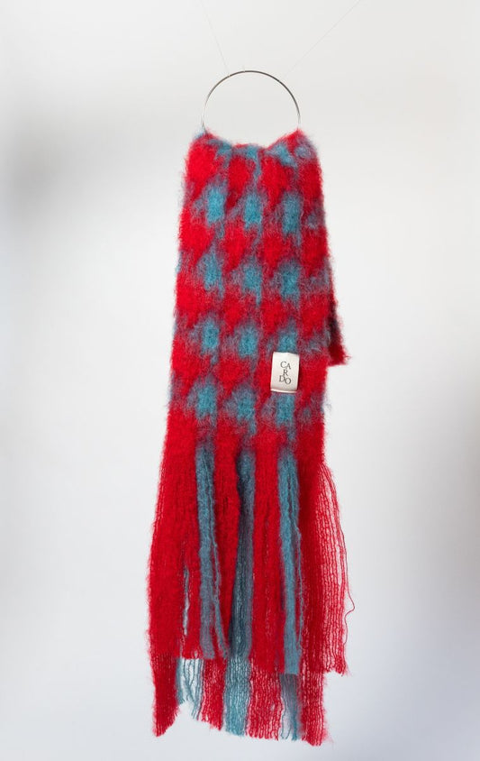 Red Chess Maxi Scarf