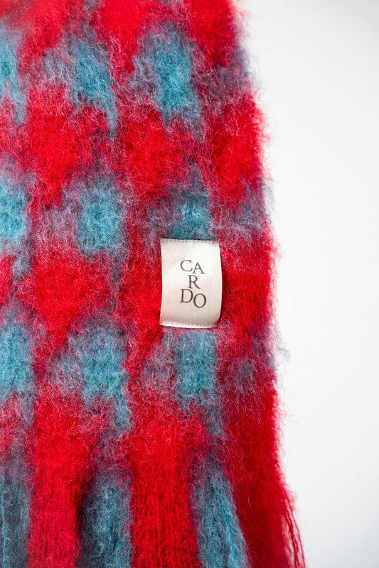 Red Chess Maxi Scarf