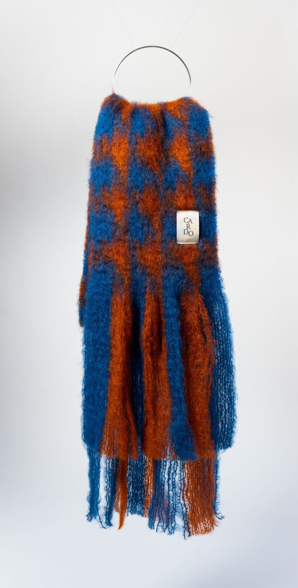 Blue Chess Maxi Scarf