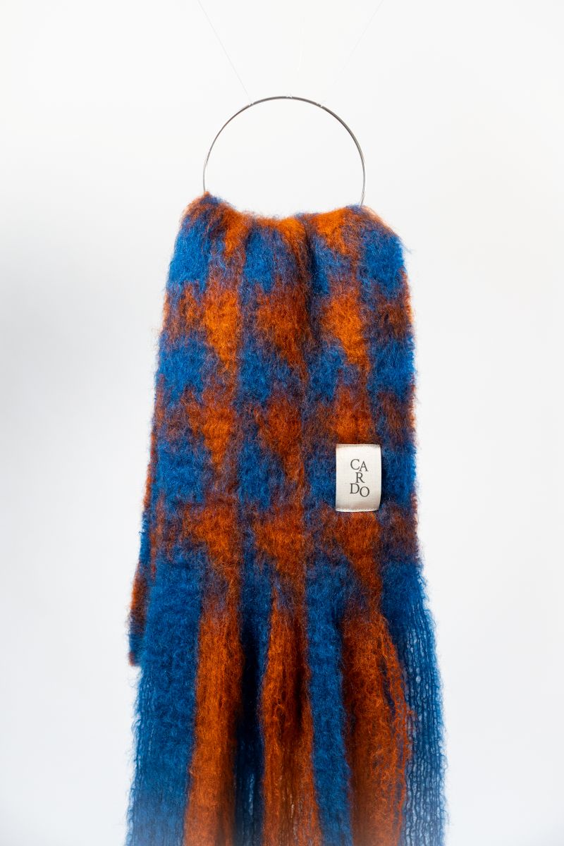 Blue Chess Maxi Scarf