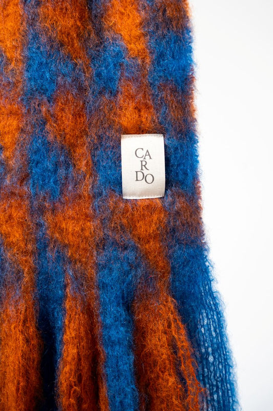 Blue Chess Maxi Scarf