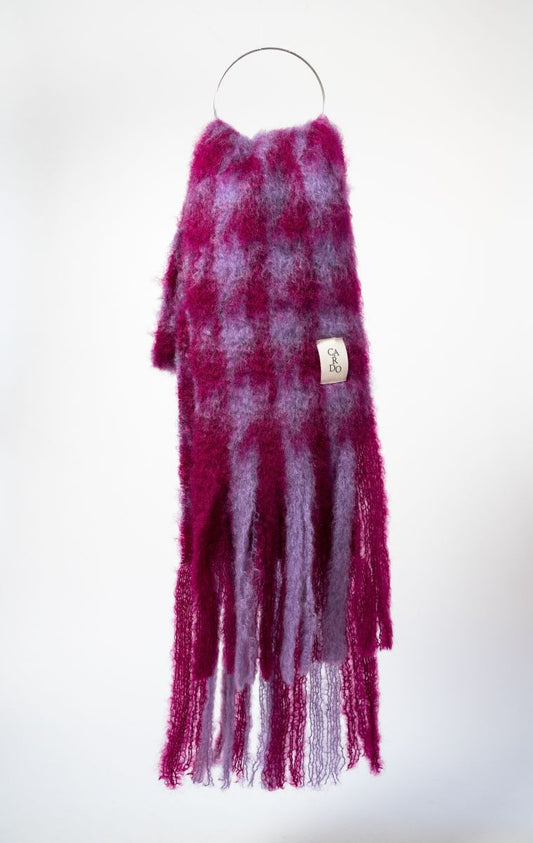 Pink Chess Maxi Scarf